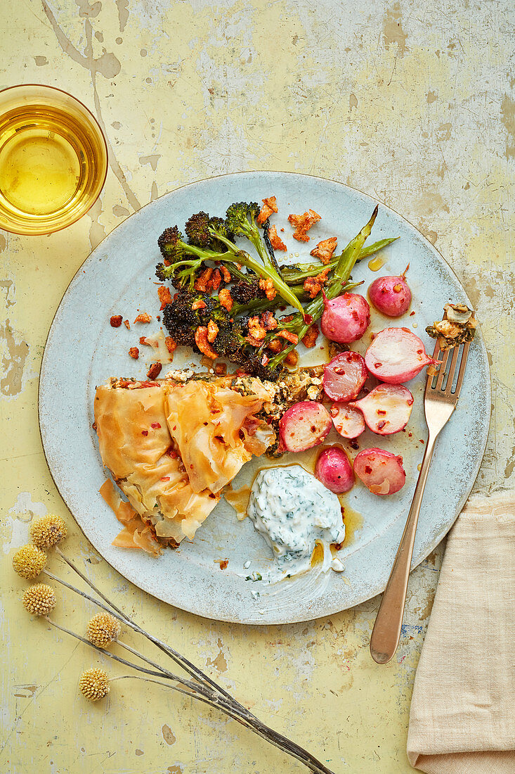 Cumin-roasted broccoli with preserved lemon yogurt