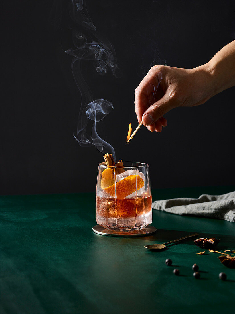 Orange cinnamon cocktail