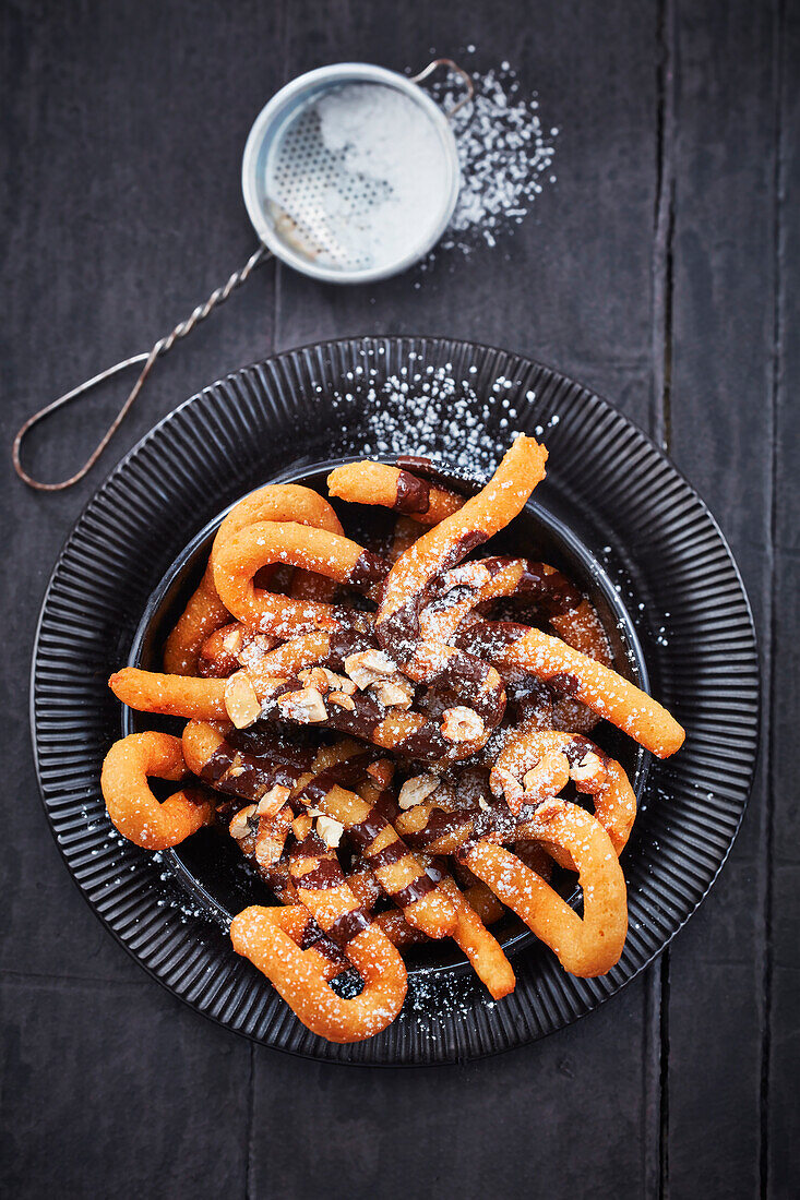 Churros with chocolate sauce