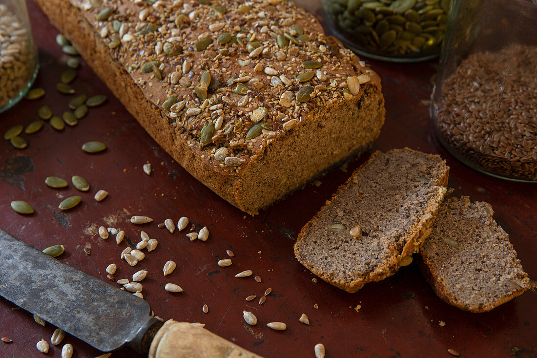 Seeded loaf of bread