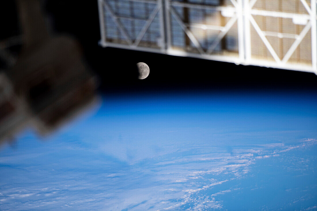 Lunar eclipse from the International Space Station