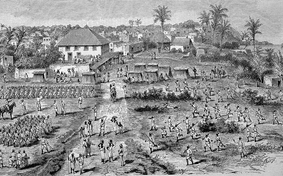 Bagamoyo, Tanzania, 19th century illustration