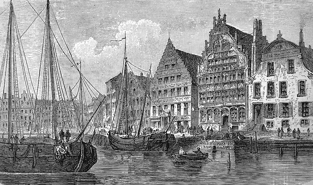 Ghent, Flanders, Belgium, 19th century illustration
