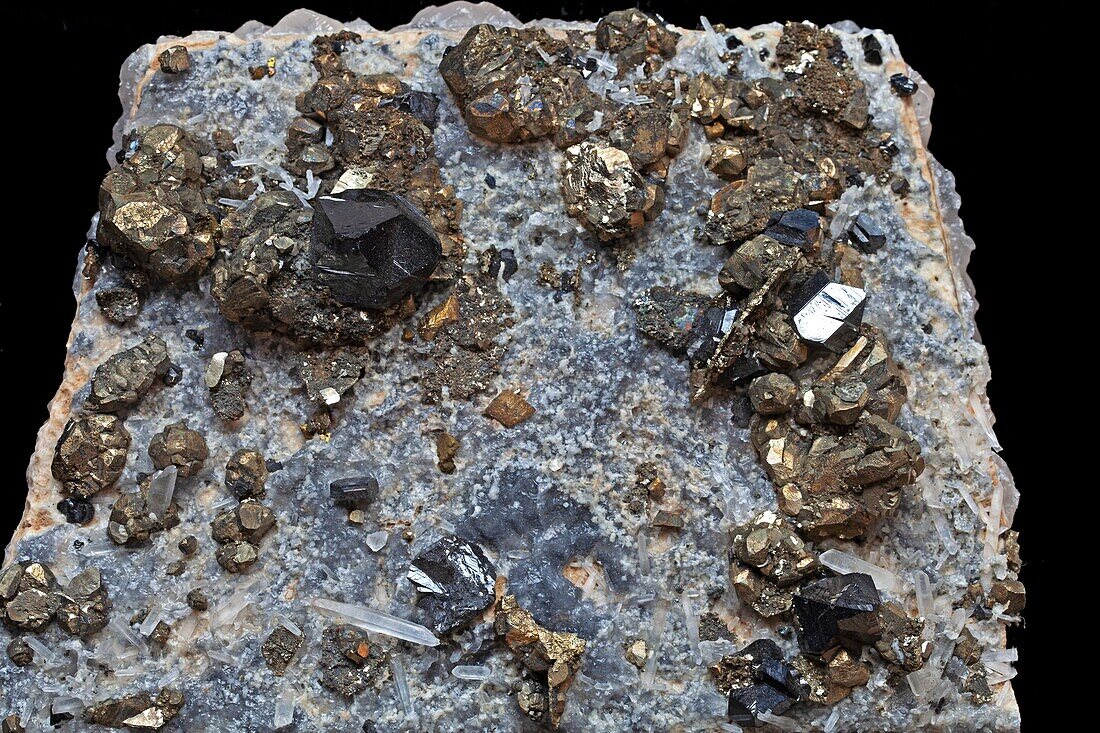 Sphalerite and pyrite