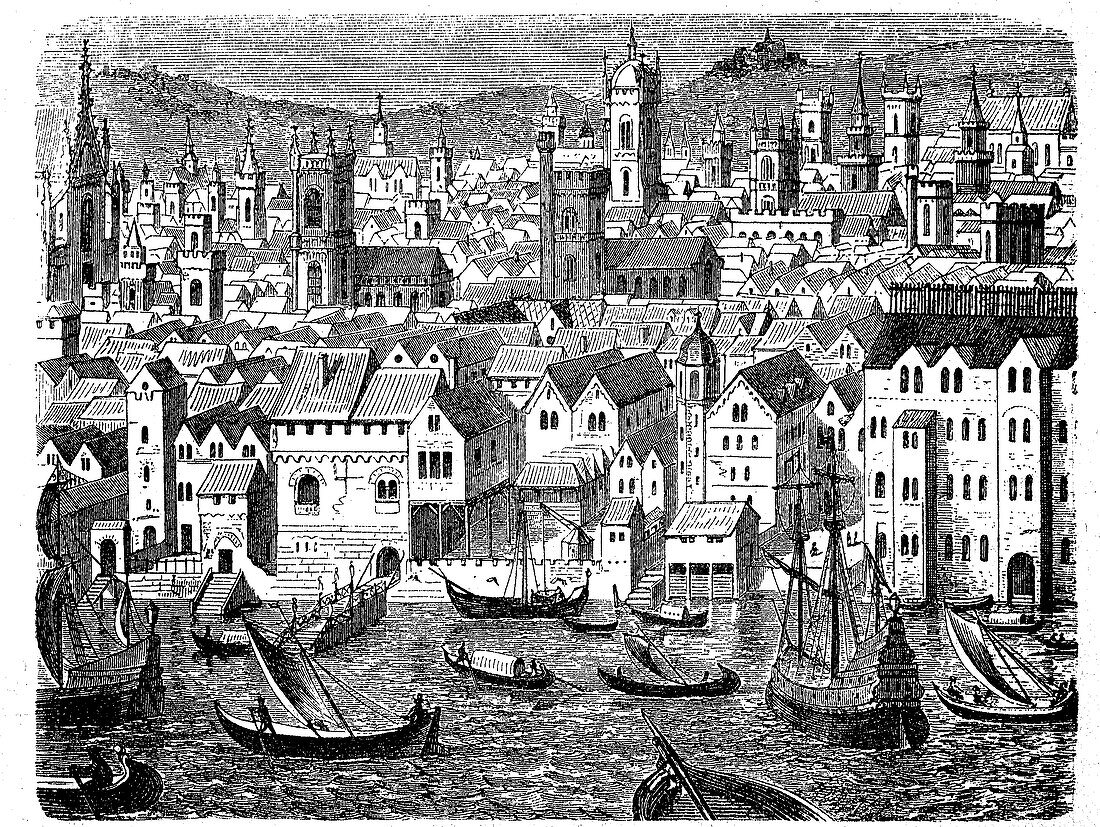 The steelyard, London, 19th century illustration