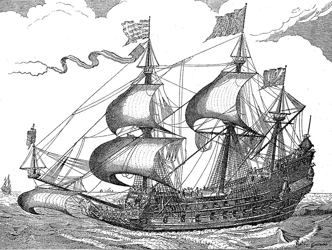 Dutch warship, illustration