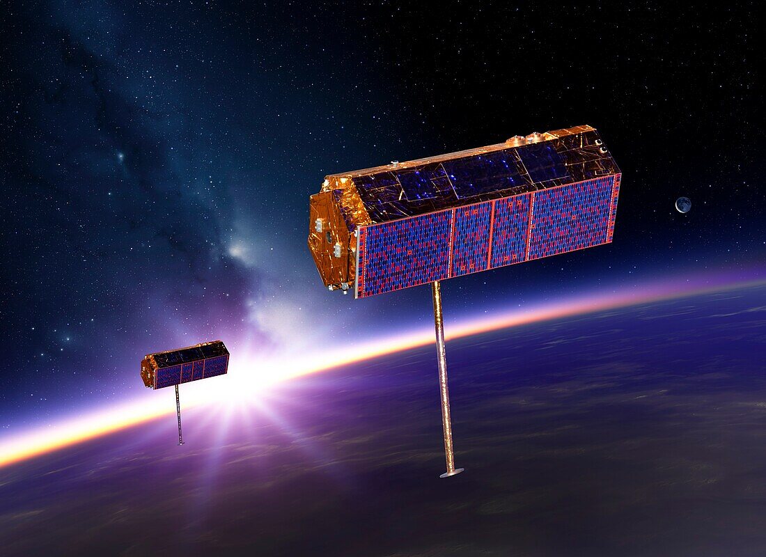 TanDEM-X satellites, illustration