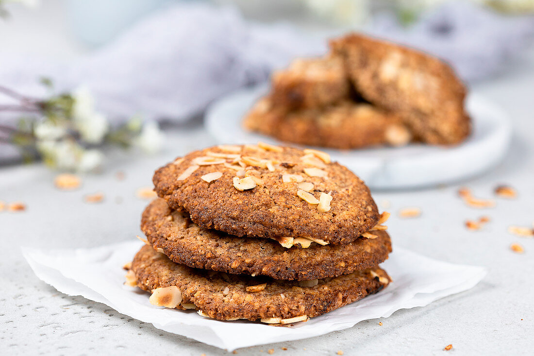 Hazelnut cookies without sugar and without flour