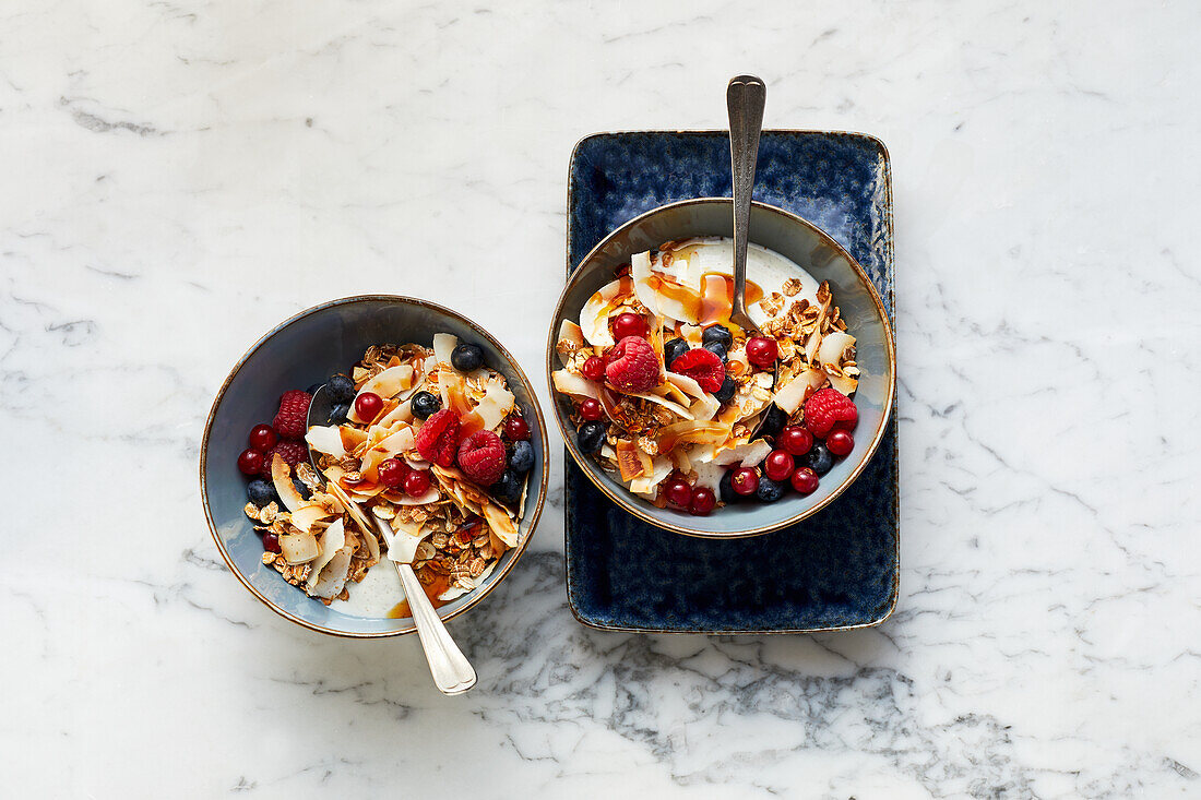 Beerenjoghurt mit Mehrkornflocken