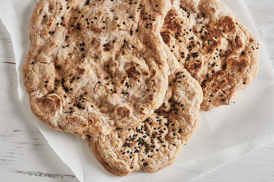 Naan bread with black cumin