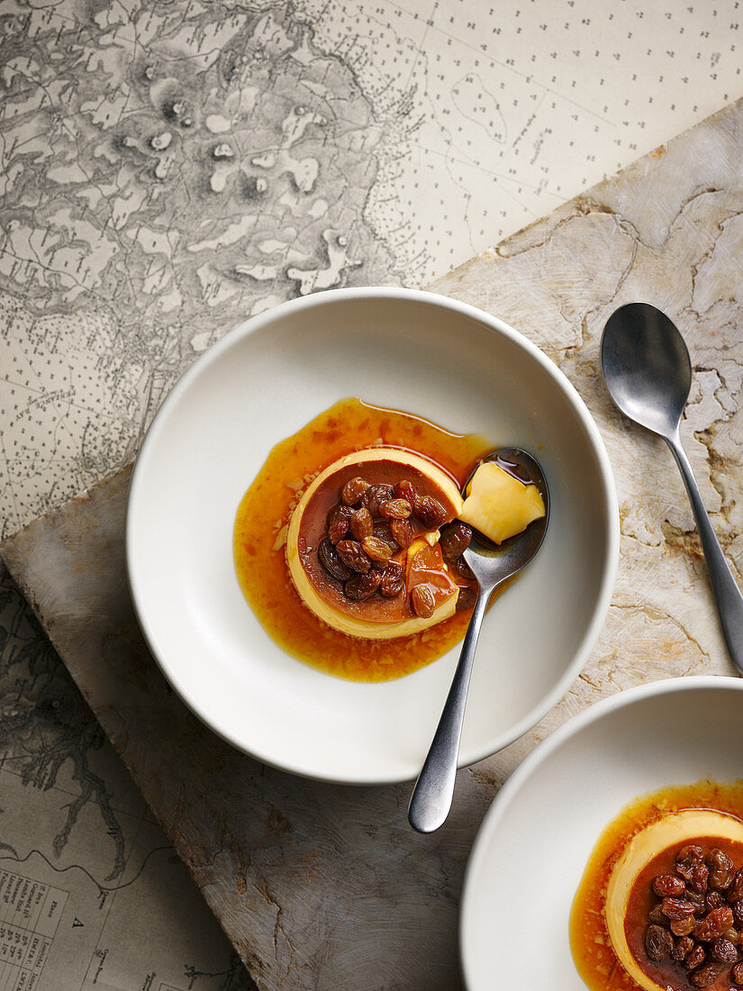 Crème Caramel mit Somerset Cider Brandy