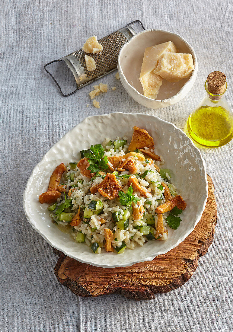 Pfifferlingrisotto mit Parmesan