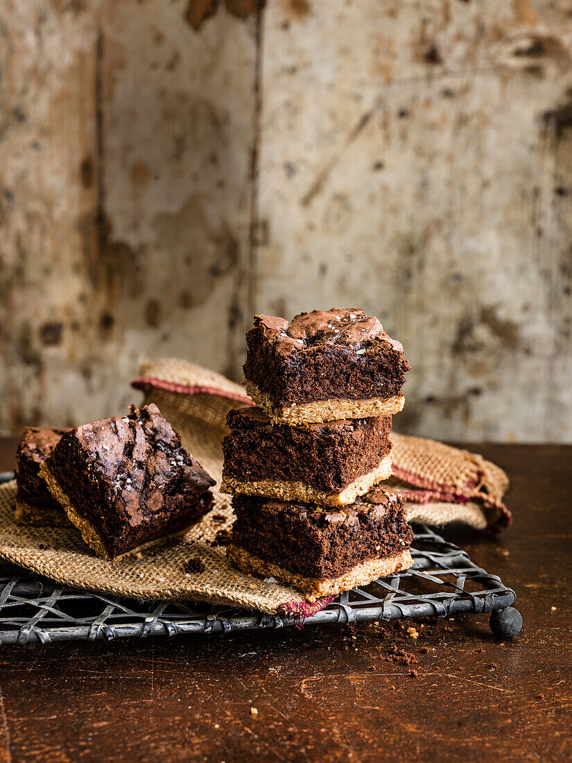 Salted maple brownies