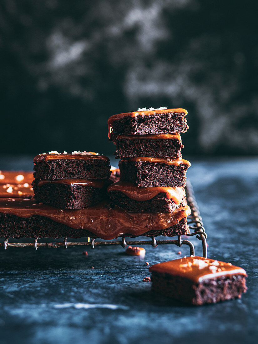 Brownies mit Salzkaramell