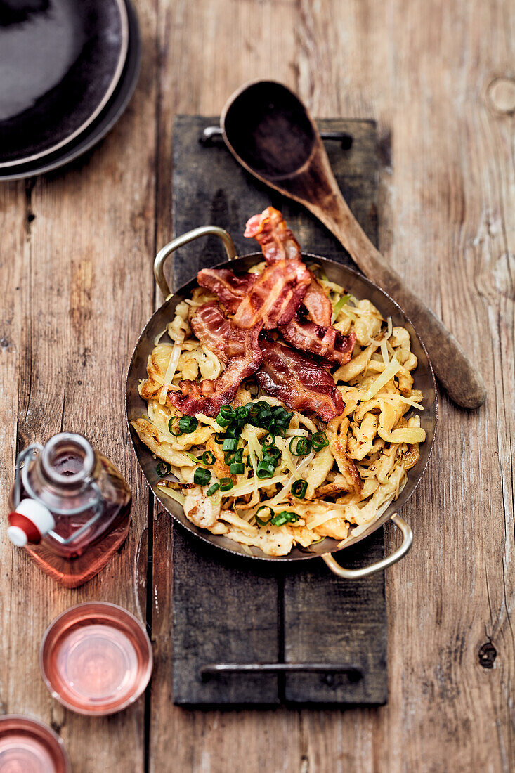 Cabbage spaetzle with bacon