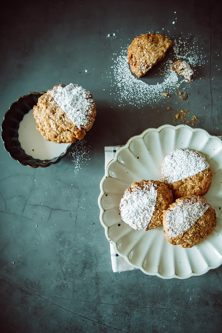 Oat rice flour cookies