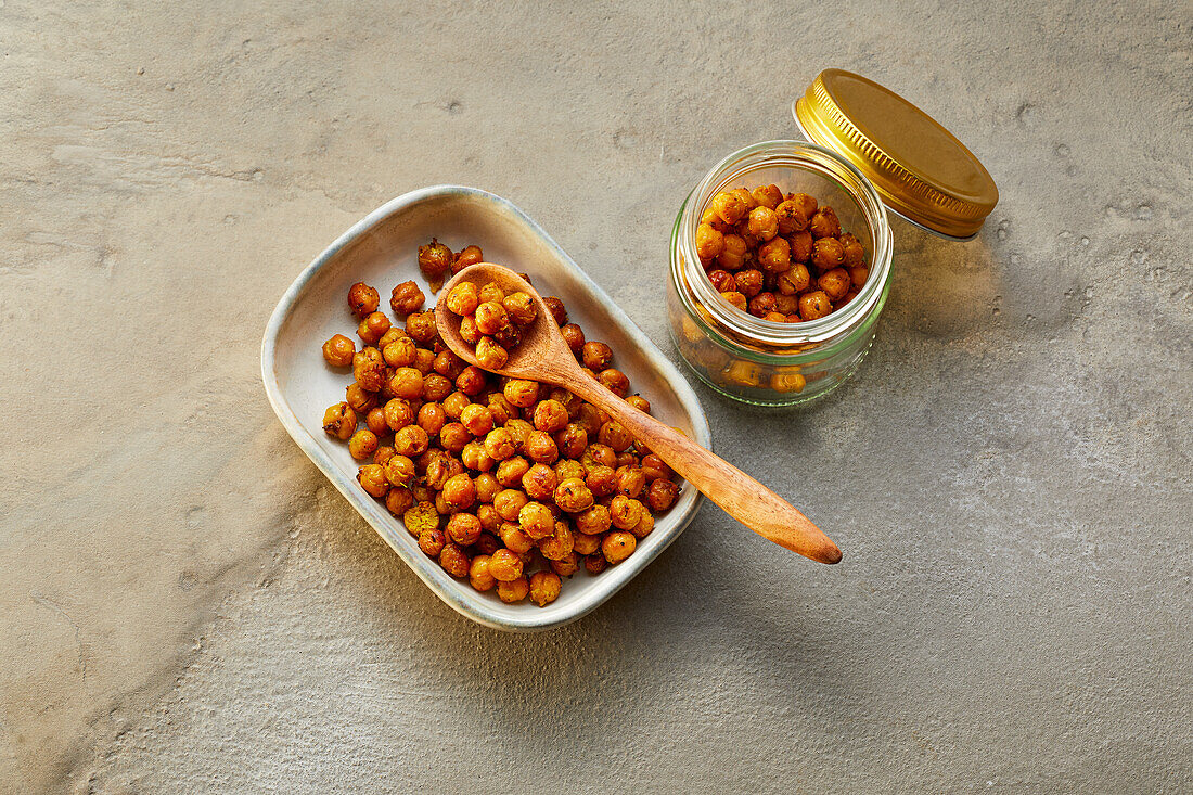 Baked spiced chickpeas