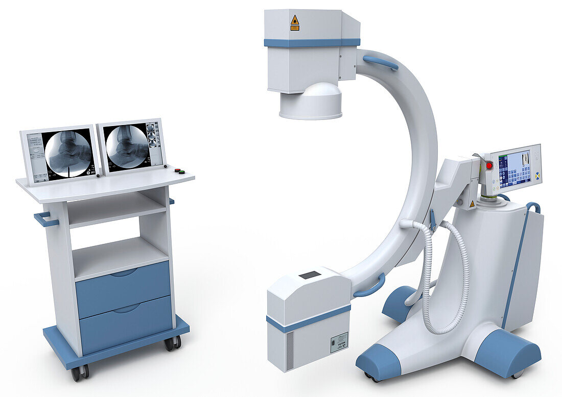 X-ray machine C-arm, illustration