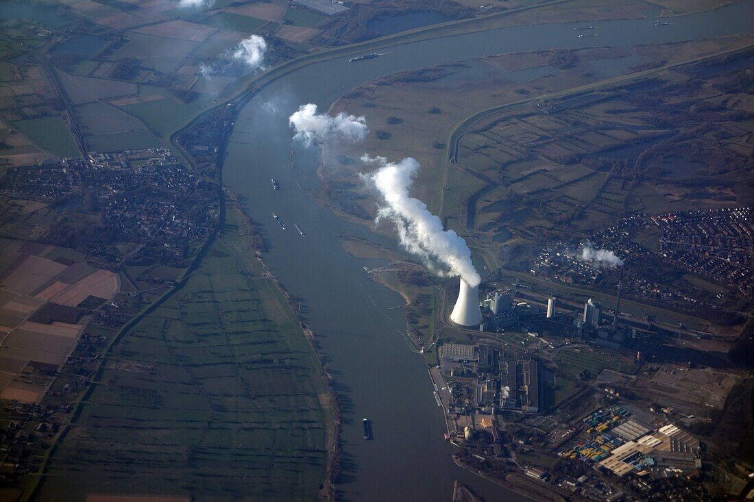 Air pollution, aerial image