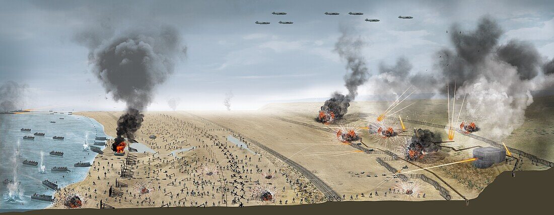 D-Day landing, illustration
