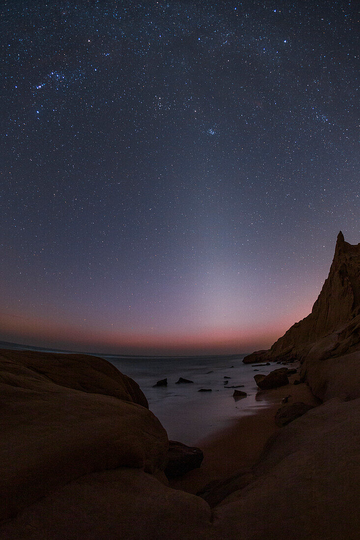 Zodiacal light over Persian Gulf coast, Iran