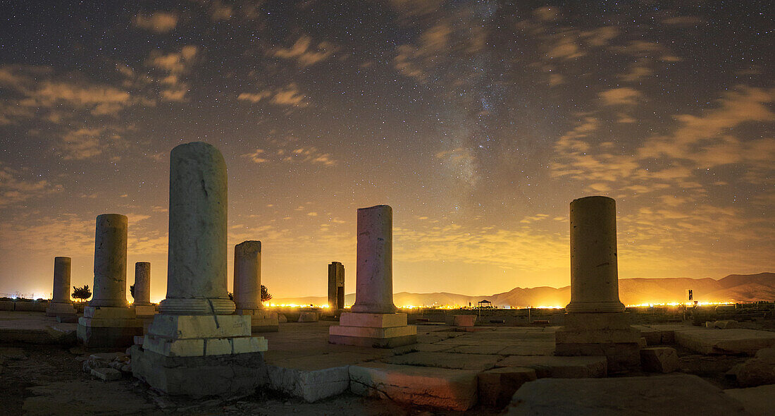 Milky Way over Private Palace, Pasargadae, Iran