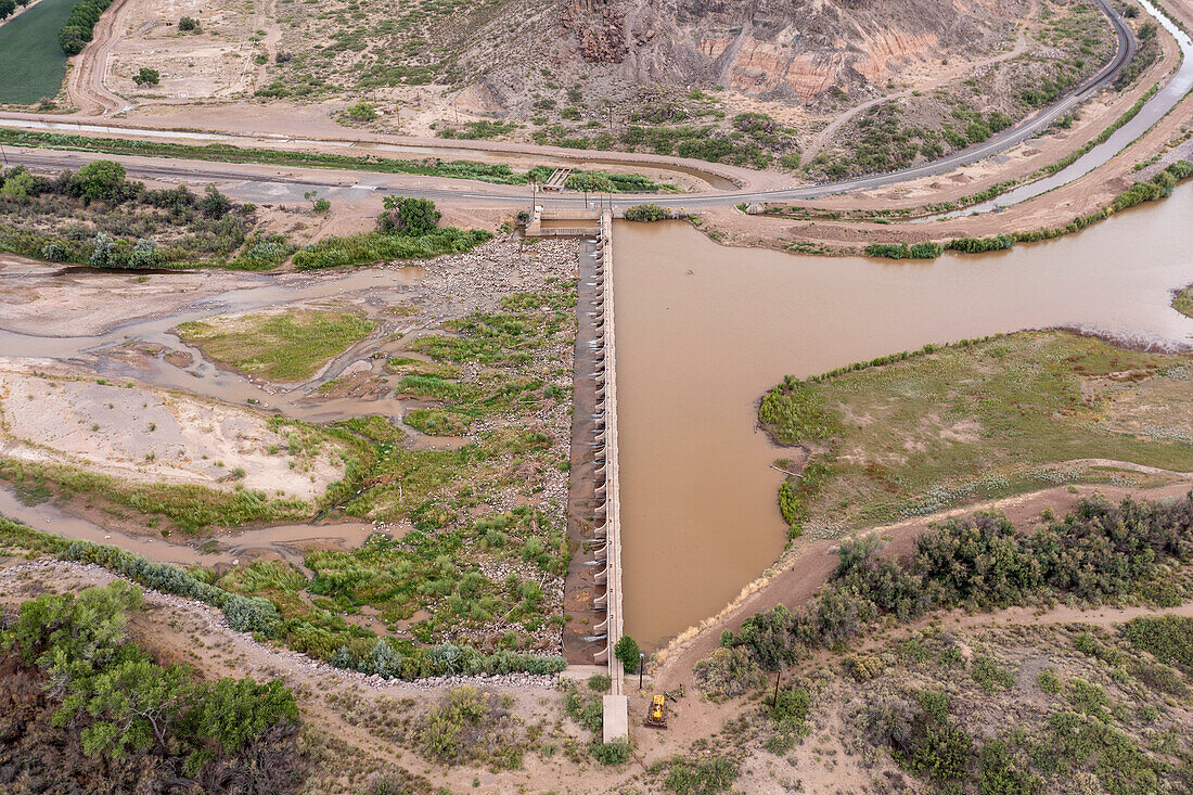 San Acacia Diversion Dam, New Mexico, USA