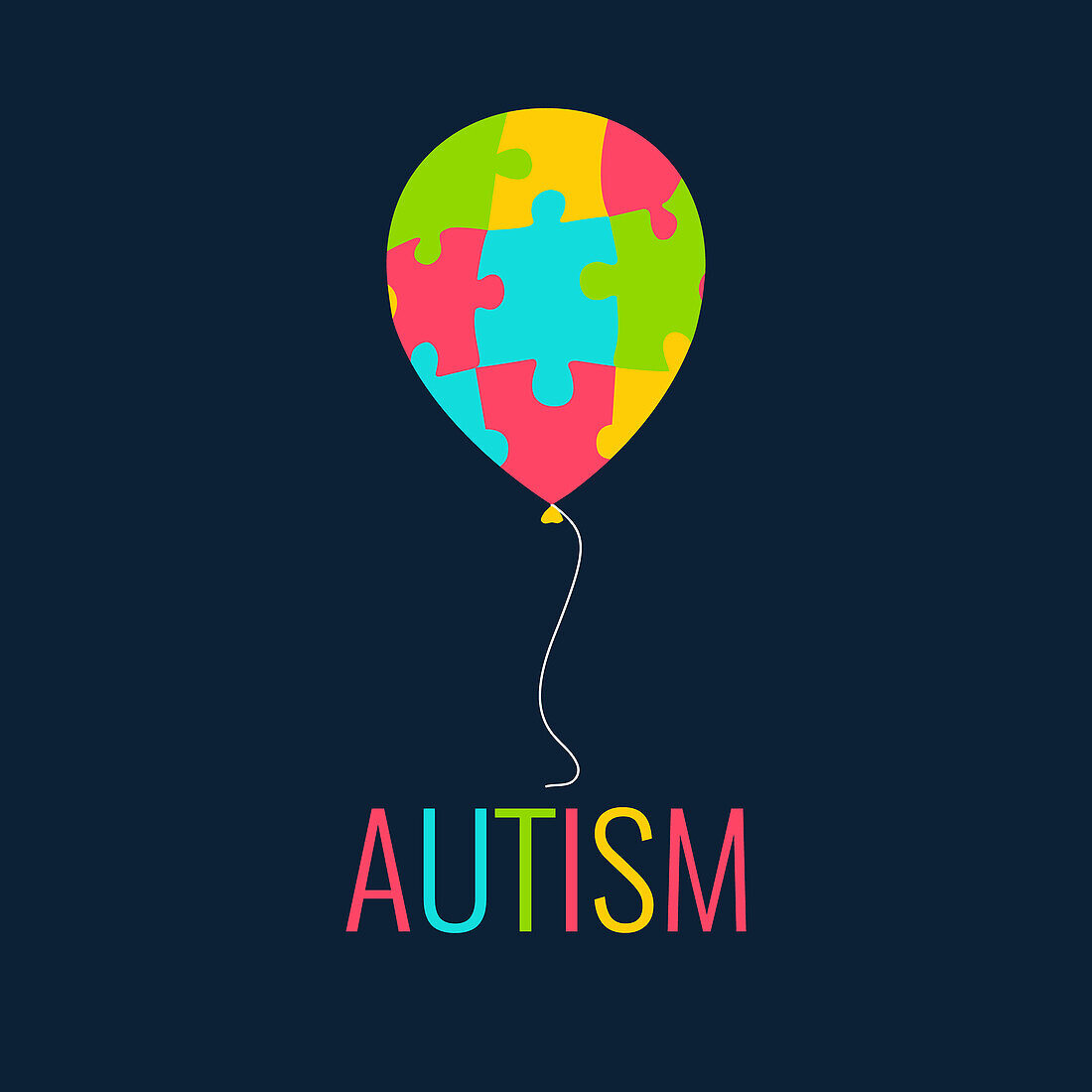 Autism spectrum disorder, conceptual illustration.