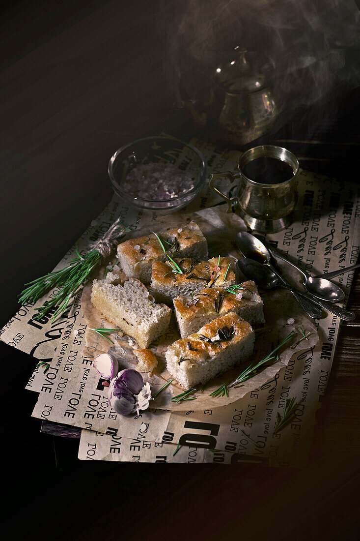 Foccacia with garlic and rosemary