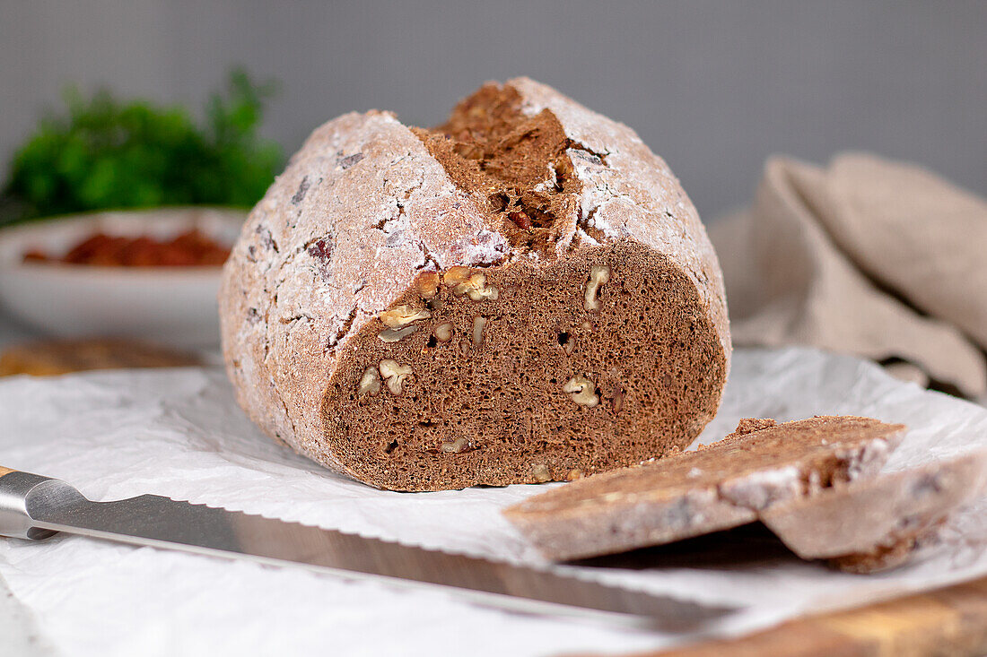 Gluten-free, low-carb pecan bread (no yeast, no sugar)