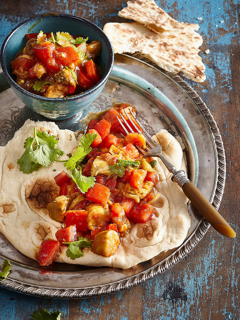 Baingan Bharta - Indisches Auberginen-Tomaten-Püree