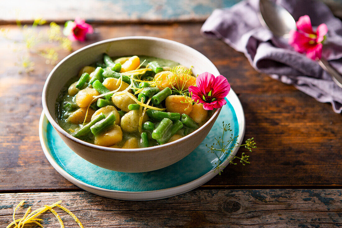 Gnocchi mit grünen Bohnen