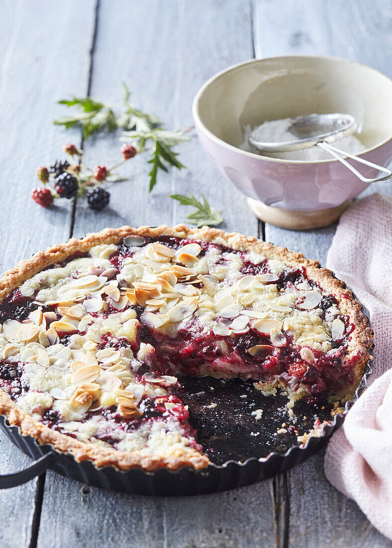 Blackberry and almond cake