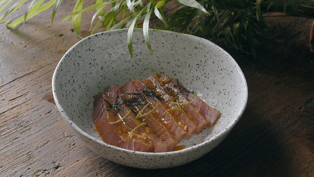 Marinated tuna