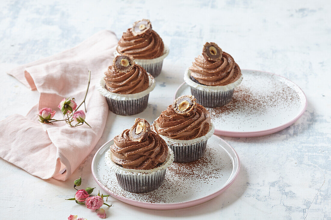 Schokoladenmuffins mit Ganache