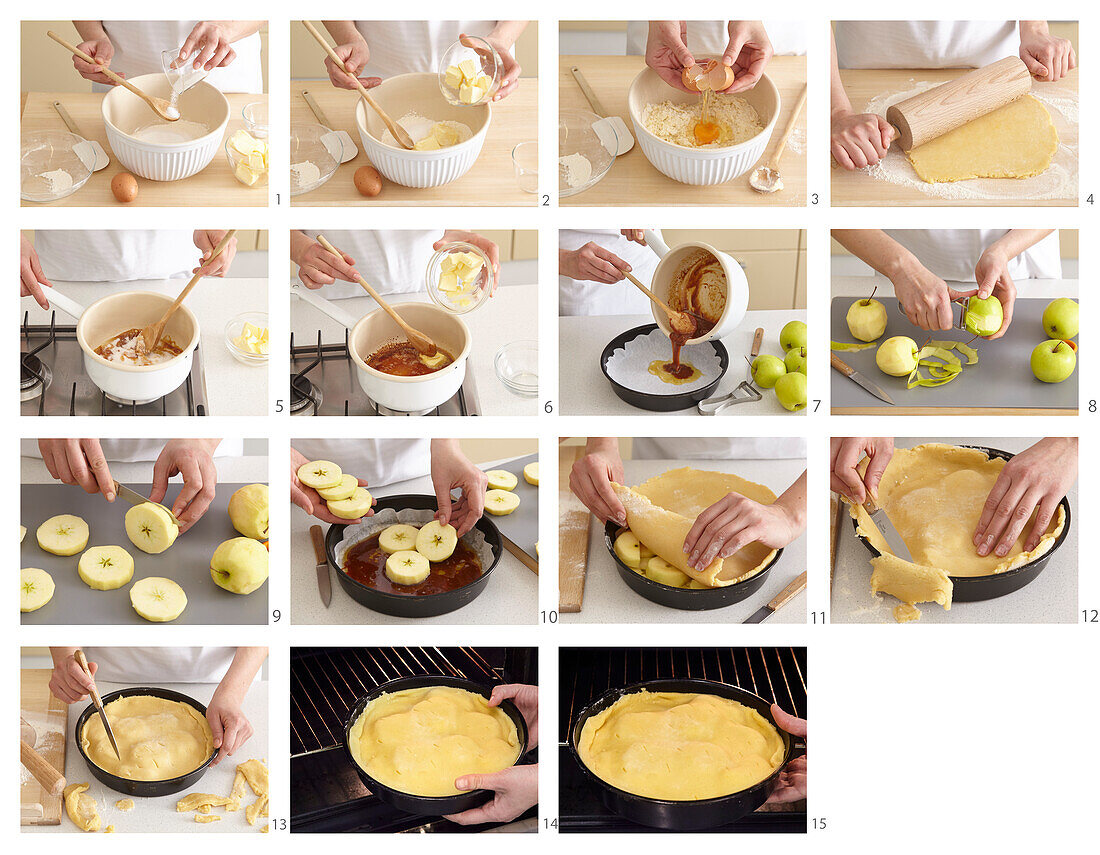 Tarte tatin (Reverse apple cake) - step by step