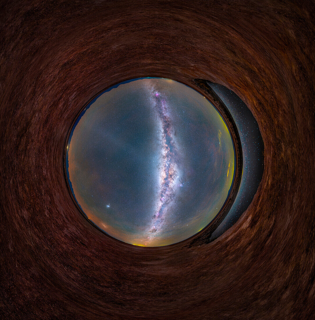 Milky Way over Ojos del Salar, Chile