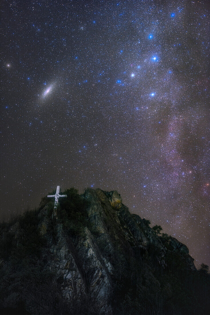 Andromeda and Cassiopeia over Vidual, Portugal