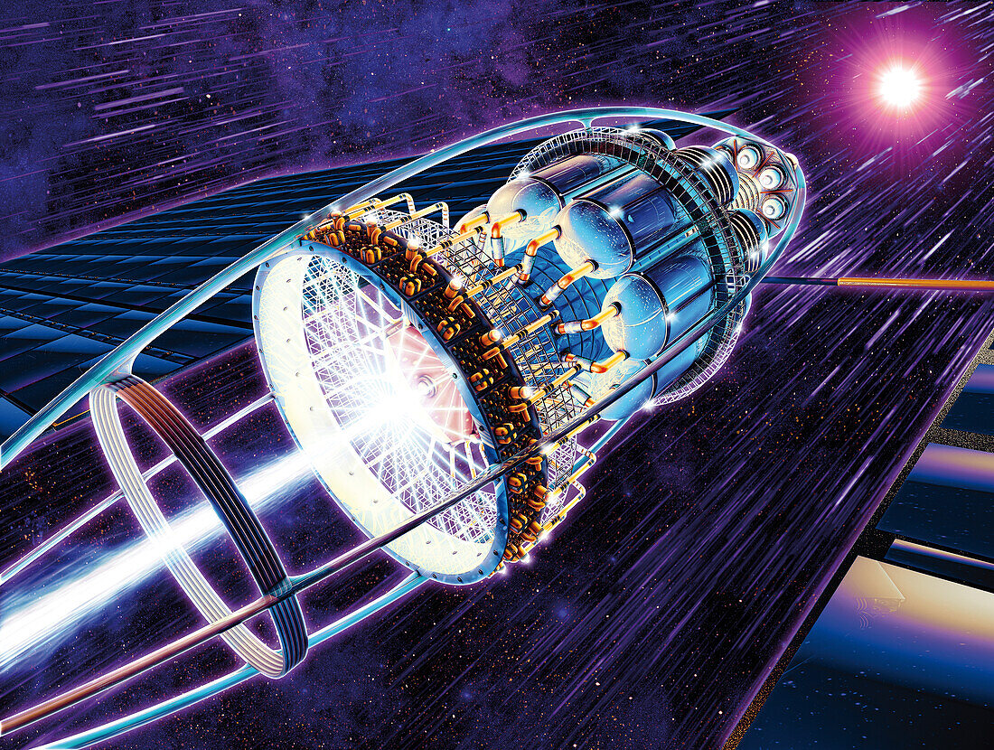 Antimatter spacecraft, illustration
