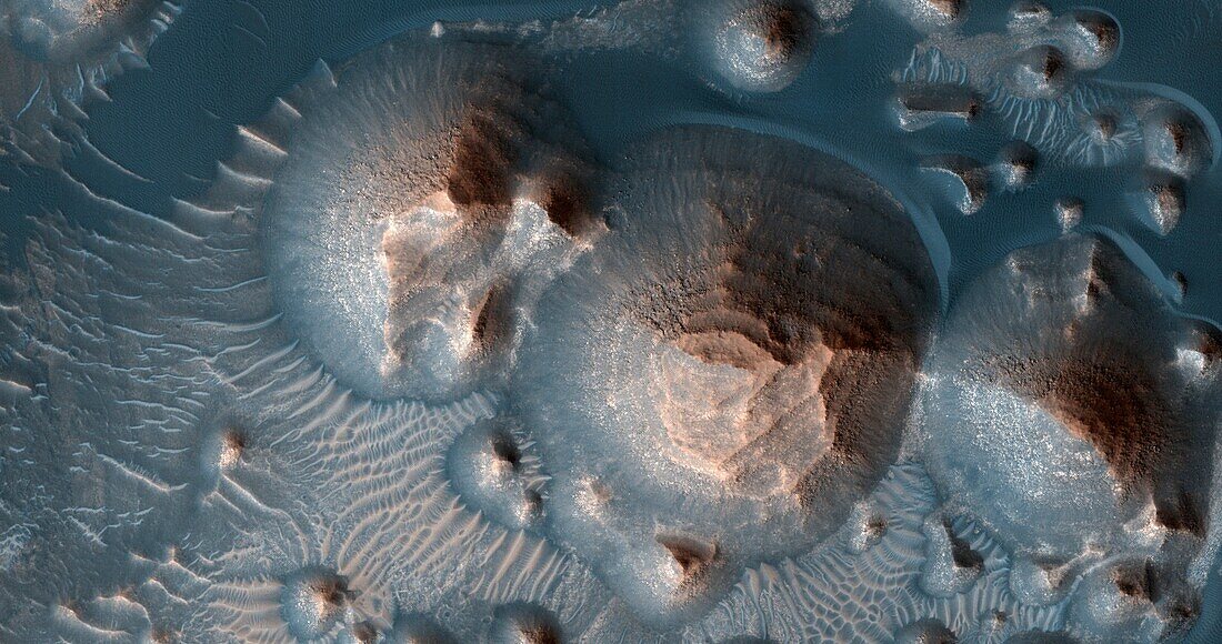 Martian craters, MRO image