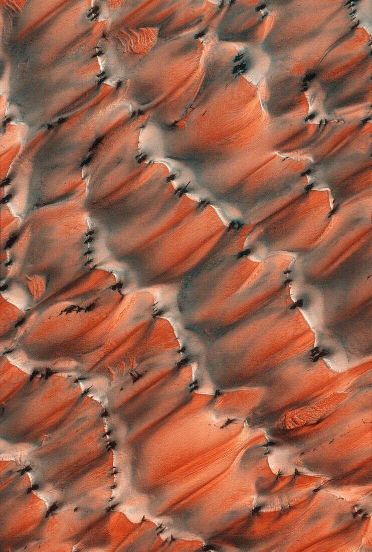 Megadunes in Chasma boreale, Mars, MRO image