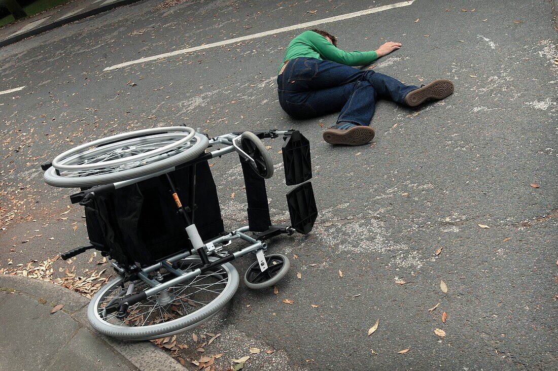 Wheelchair fall