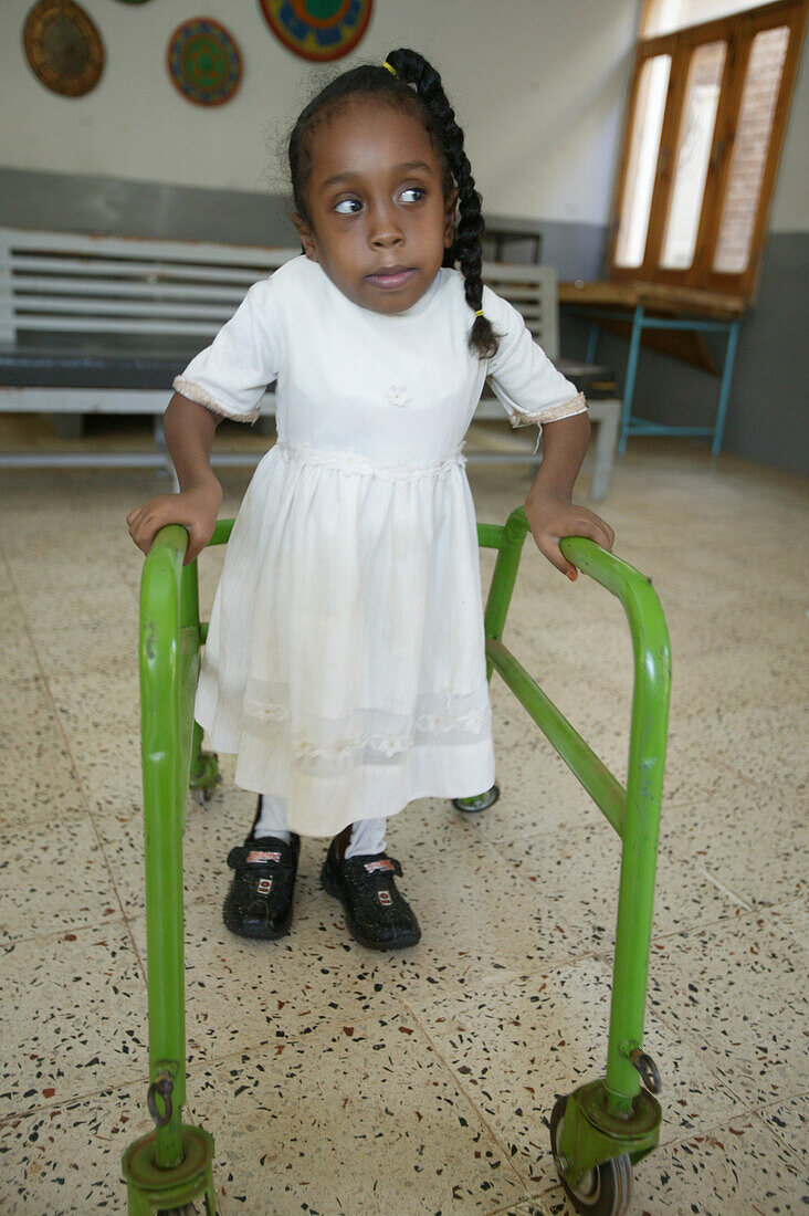 Young girl with osteogenesis imperfecta