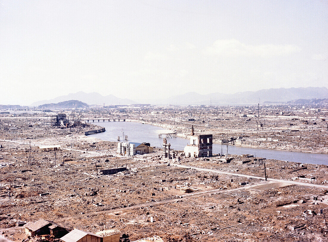 Atomic bomb destruction, Hiroshima, 1946