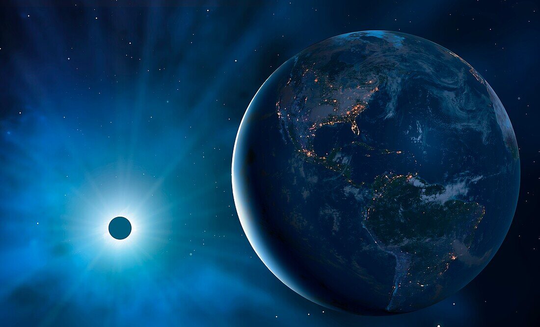 Eclipse From Space - Americas