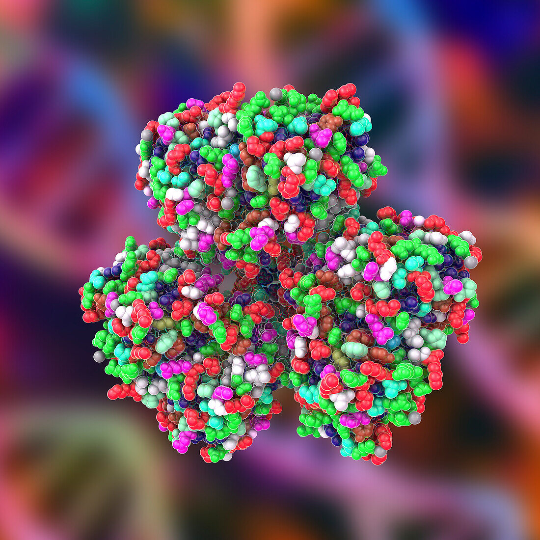 Huntingtin protein, illustration