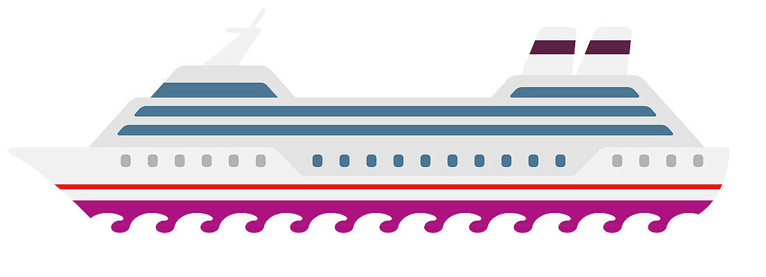 Cruise liner, illustration