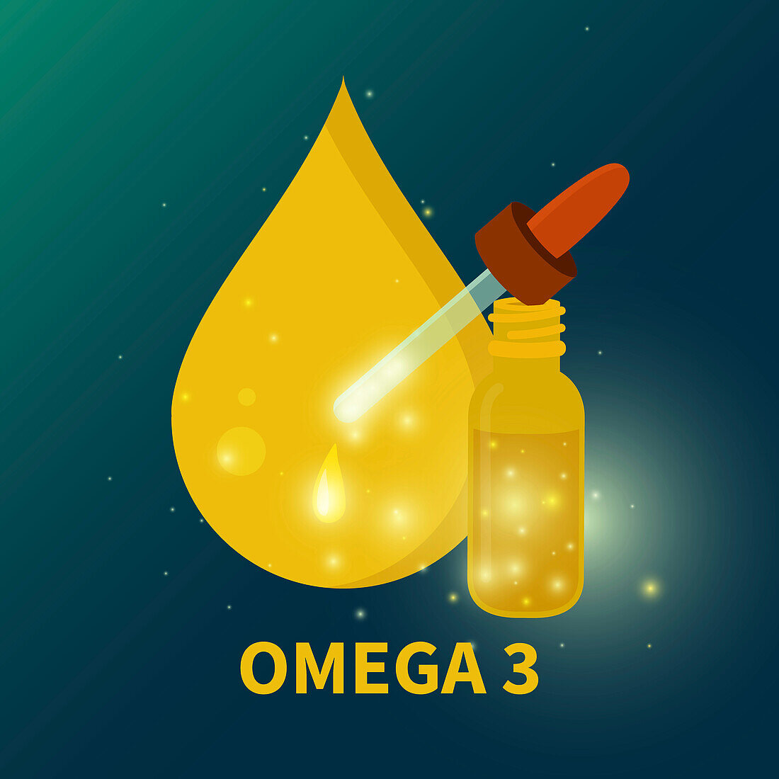 Omega 3 fish oil, conceptual illustration