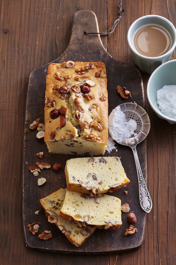 Sweet loaf with nuts