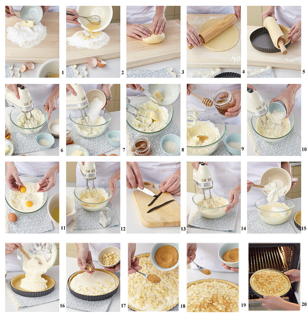 Honey tart - step by step